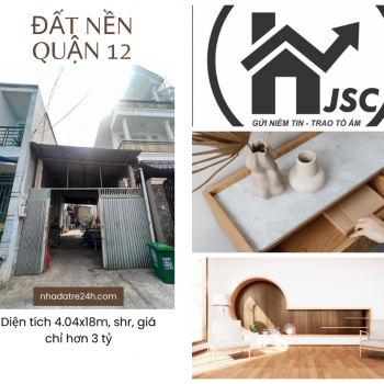 Bán đất Quận 12, diện tích 71m2, full thổ cư, giá rẻ